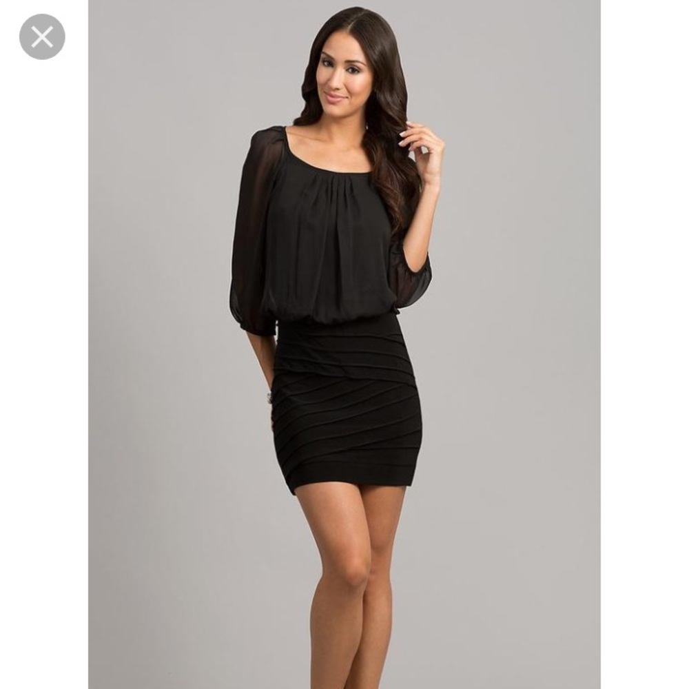 Little black dress with sleeves